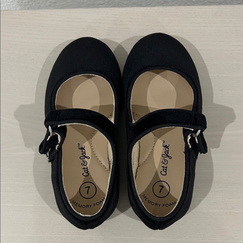Cat & Jack Black Dress Shoes for Toddler